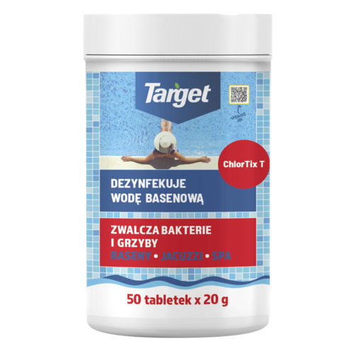 Preparat bakteriobójczy w formie tabletek do basenów Chlor Tix T Target (50 x 20g)