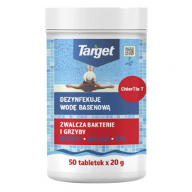 Preparat bakteriobójczy w formie tabletek do basenów Chlor Tix T Target (50 x 20g)