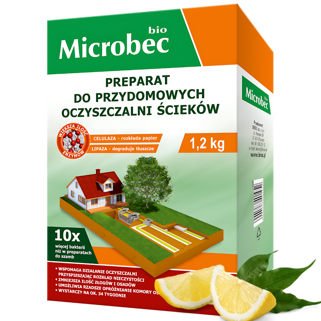 Preparat do przydomowych oczyszczalni ścieków Microbec Bio 1,2 kg x 2 sztuki