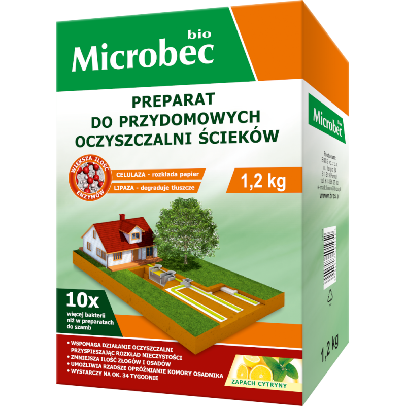 Preparat do przydomowych oczyszczalni ścieków Microbec Bio 1,2 kg