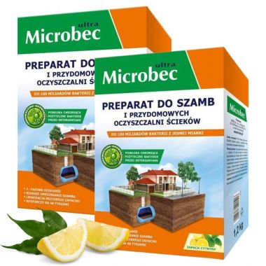 Preparat do szamb i przydomowych oczyszczalni ścieków Microbec Ultra 1,2 kg x 2 opakowania