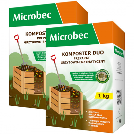 Preparat grzybowo-enzymatyczny Microbec komposter duo 1 kg x 2 sztuki