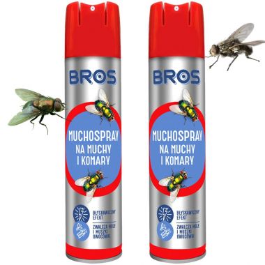 Preparat na owady latajace i biegajace Muchospray Bros 750 ml x 2 sztuki