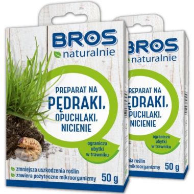 Preparat na pędraki, nicienie, opuchlaki Bros naturalnie 50 g x 2 sztuki