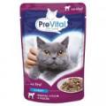 PreVital karma dla kota z cielęciną w sosie saszetka 100 g x 24 sztuki