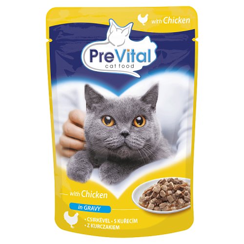PreVital karma dla kota z kurczakiem w sosie saszetka 100 g x 24 sztuki