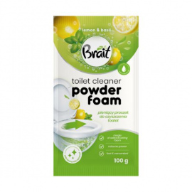 Proszek do czyszczenia toalet Brait lemon&basil powder foam 100 g