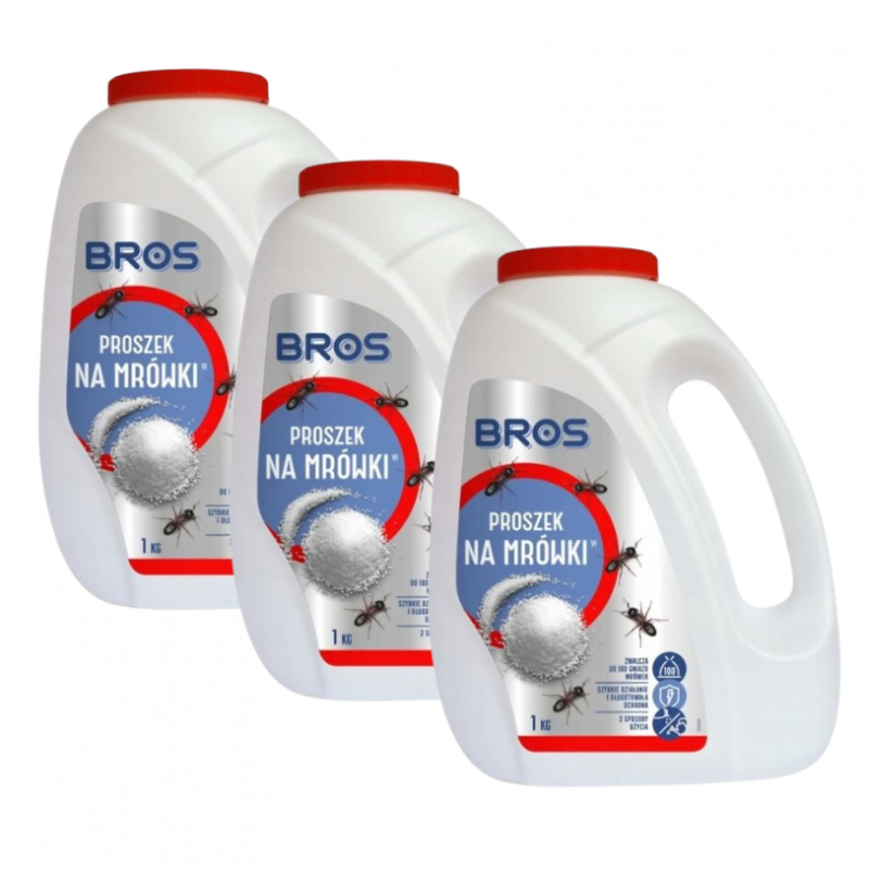 Proszek na mrówki Bros 1 kg x 3 sztuki