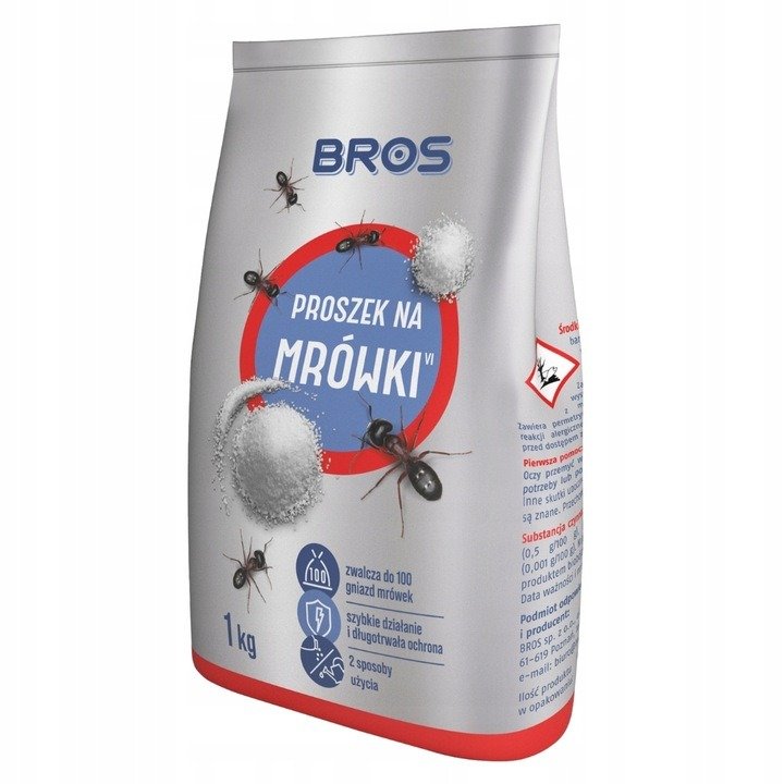 Proszek na mrówki Bros 1 kg zapas x 3 sztuki