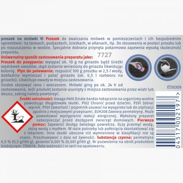 Proszek na mrówki Bros 100 g