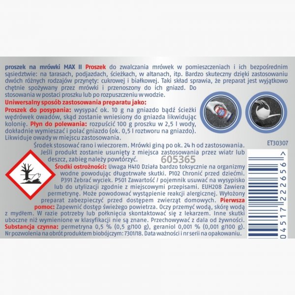 Proszek na mrówki Bros Max 100 g