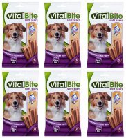 Przysmak dentystyczny dla psów VitalBite Soft Stars 180 g (7 sztuk) x 6 sztuk