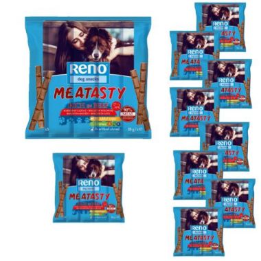 Przysmak dla psa Reno Meatasty z wołowiną 55 g (5 sztuk) x 10 opakowań