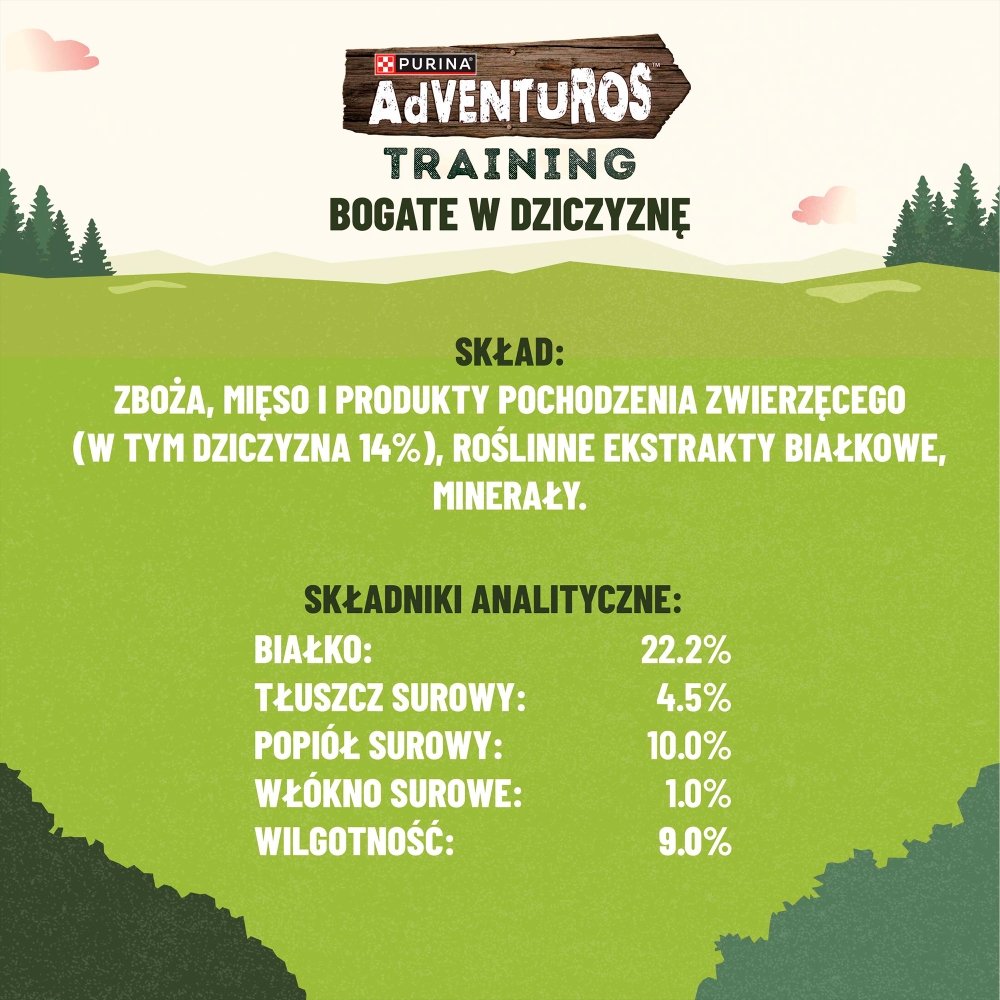 Przysmaki dla psa Purina Adventuros Training  Bogate w dziczyznę 6x115 g