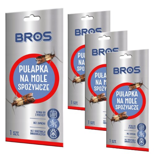 Pułapka na mole spożywcze Bros + Pułapka na mole odzieżowe Bros x 8 opakowań
