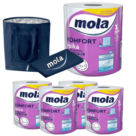 Ręcznik papierowy Mola Komfort x 5 sztuk + TORBA TERMICZNA MOLA GRATIS