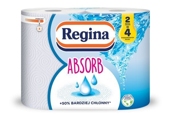 Ręcznik papierowy Regina Absorb 3 warstwowy (2 rolki) x 4 opakowania
