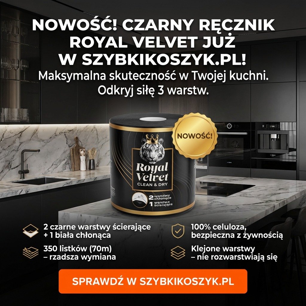 Ręcznik papierowy Royal Velvet Czarny 3 warstwy (350 listków) x 3 sztuki