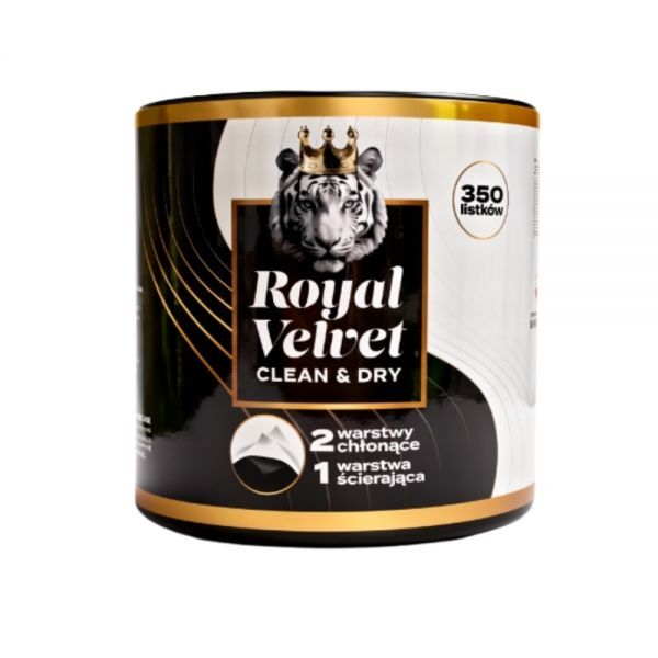 Ręcznik papierowy Royal Velvet Czarny 3 warstwy (350 listków) x 6 sztuk