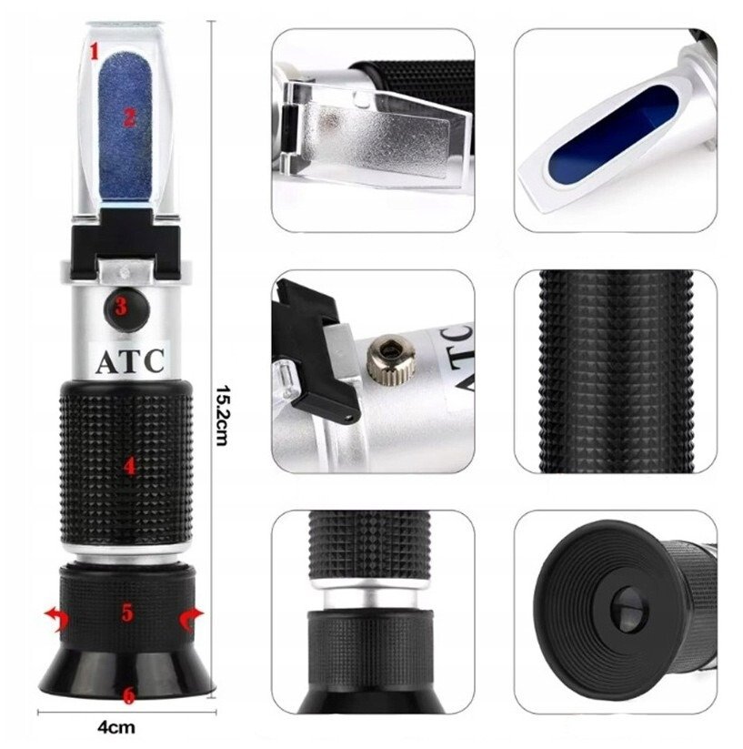 Refraktometr tester płynu chłodniczego, Elektrolitu, Ad Blue