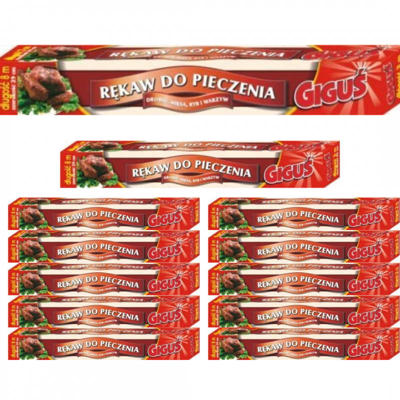 Rękaw do Pieczenia Foliowy Giguś (3 metry) x 12 sztuk