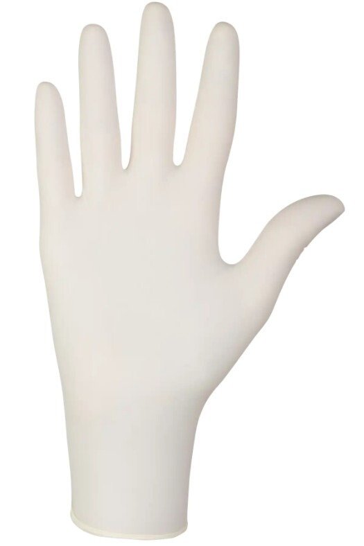 Rękawice diagnostyczne i ochronne, lateksowe, pudrowane, kremowe Mercator Santex powdered rozmiar S (100 sztuk)