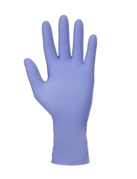 Rękawice diagnostyczne i ochronne, nitrylowe, bezpudrowe Mercator nitrylex complete fioletowe rozmiar L (100 sztuk)