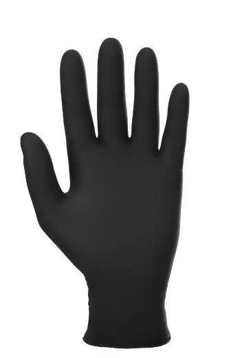 Rękawice diagnostyczne i ochronne, nitrylowe, bezpudrowe Mercator nitrylex czarne rozmiar S (100 sztuk)