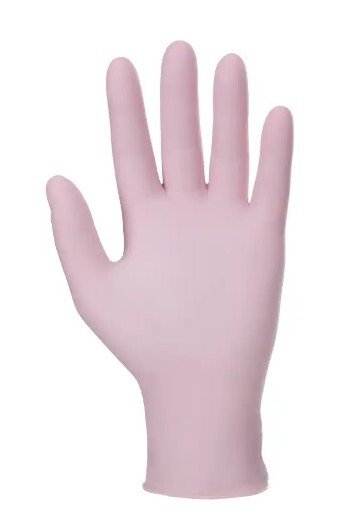Rękawice diagnostyczne i ochronne, nitrylowe, bezpudrowe Mercator nitrylex różowe rozmiar XL (100 sztuk)