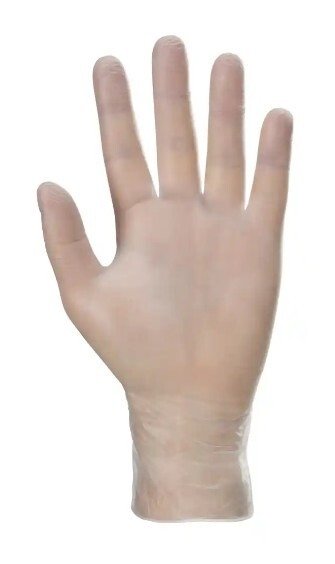 Rękawice diagnostyczne i ochronne, winylowe, bezpudrowe Mercator vinylex powder free transparentne rozmiar M (100 sztuk)