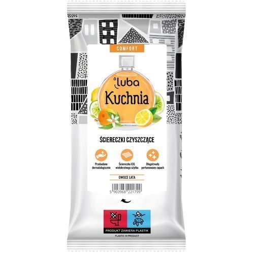 Ściereczki czyszczące do kuchni Luba owoce lata (32 sztuki)
