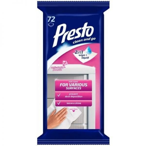 Ściereczki do różnych powierzchni Presto (72 sztuki) x 10 opakowań