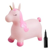 Skoczek gumowy jednorożec pudrowy róż Sun Baby J06.012.1.3