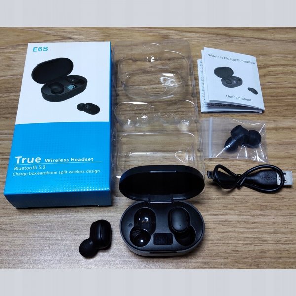 Słuchawki bezprzewodowe douszne Bluetooth E6S