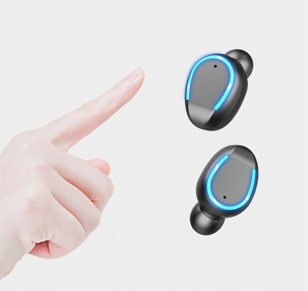 Słuchawki bezprzewodowe douszne Bluetooth F9-5 + powerbank w etui