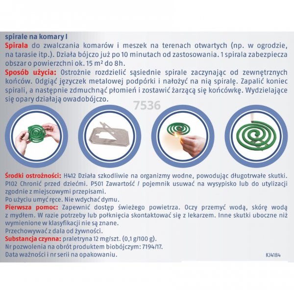 Spirala na komary Bros (10 sztuk) x 6 sztuki