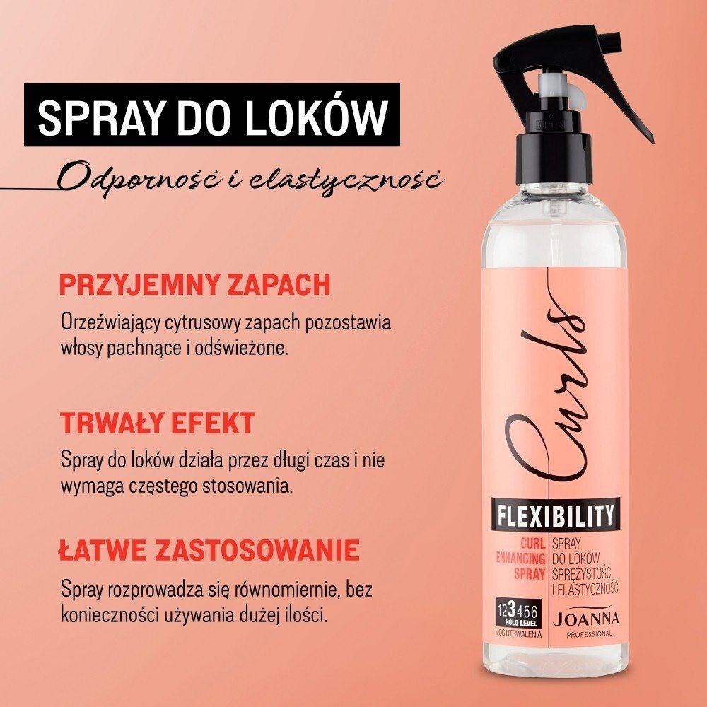 Spray do loków Joanna Professional Curls sprężystość i elastyczność 300 ml