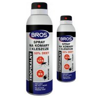 Spray na komary i kleszcze 50 % Deet 180 ml Bros x 2 sztuki