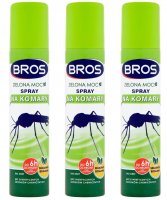 Spray na komary i kleszcze zielona moc Bros 90 ml x 3 sztuki