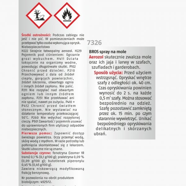 Spray na mole Bros 150 ml x 4 sztuki