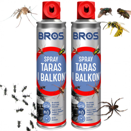 Spray na owady taras i balkon Bros 350 ml x 2 sztuki