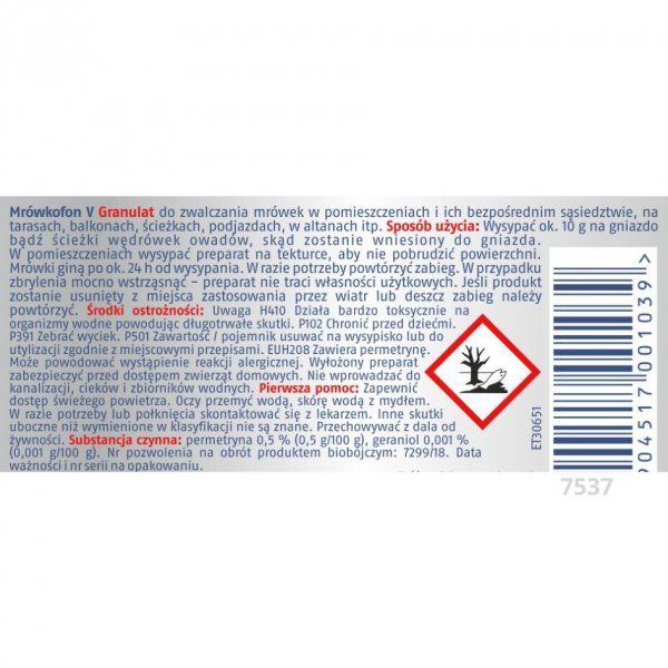 Środek na mrówki Mrówkofon Bros 60 g