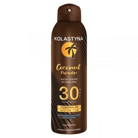 Suchy olejek do opalania Kolastyna Coconut Paradise SPF 30 150 ml