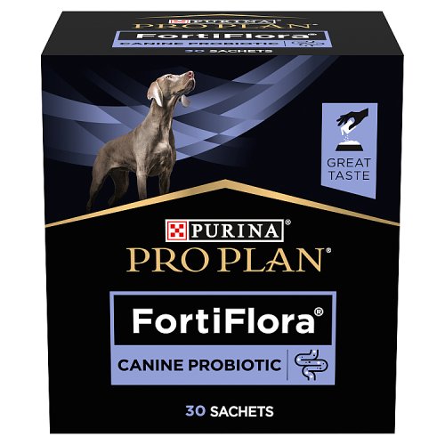 Suplement probiotyczny dla psa Purina Pro Plan Forti Flora 1 g (30 sztuk) + miska dla psa Purina