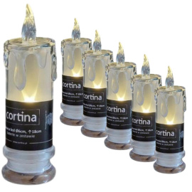 Świeca akrylowa z hologramem 18 cm Cortina x 6 sztuk