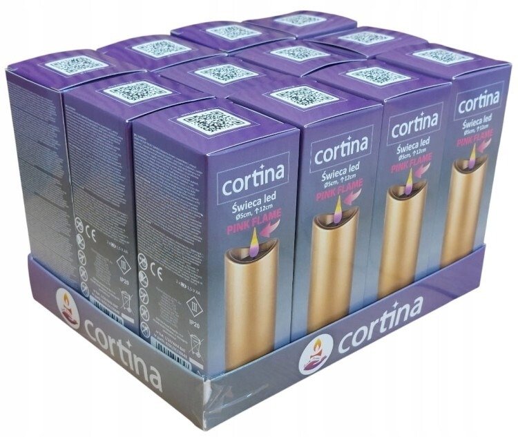 Świeca LED Gold 12 cm x 6 sztuk