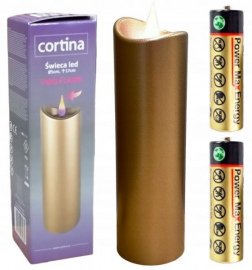 Świeca LED Gold 17 cm