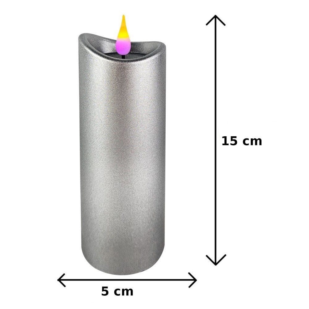Świeca LED Silver 15 cm