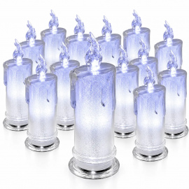 Świeca LED z bateriami zimna biała 18 cm Cortina x 12 szt