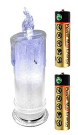 Świeca LED z bateriami zimna biała 18 cm Cortina